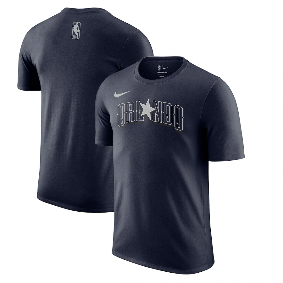Men's Orlando Magic Black 2024/25 City Edition Essential Logo T-Shirt